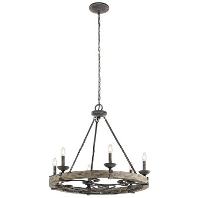 KICHLER Chandelier interieur taulbee zinc 6x60w e14 h741-2529mm