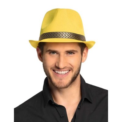 GENERIQUE Chapeau borsalino trilby jaune adulte