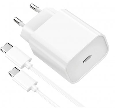 PHONILLICO Chargeur 20W + Cable USB-C USB-C 2m pour iPad Pro / iPad Air 4 / iPad Air 5