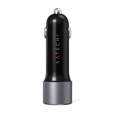 SATECHI Chargeur allume cigare  USB-C 72 W Gris sid&eacute;ral 