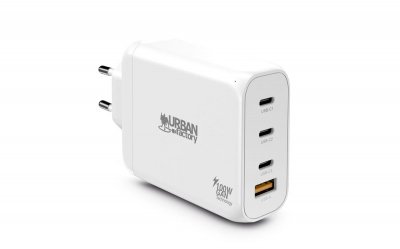URBAN FACTORY Chargeur et c&acirc;ble d'alimentation PC  CHARGEUR SECTEUR 100W TYPE C GAN BLANC
