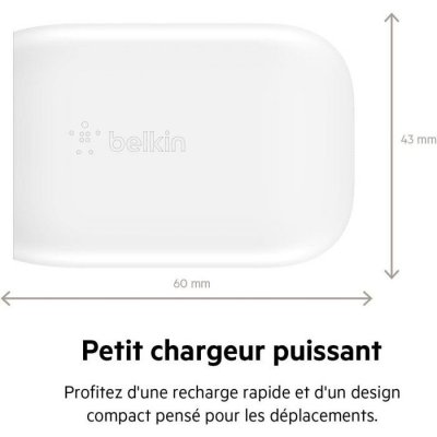BELKIN Chargeur pour t&eacute;l&eacute;phone mobile  30W Blanc 
