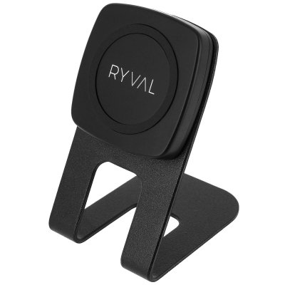 RYVAL Chargeur Sans Fil Smartphone Induction Qi Support Bureau Magn&eacute;tique - Noir