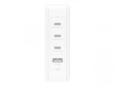 BELKIN Chargeur secteur gan boostcharge pro 4 ports 140 w (blanc) WCH014BTWH