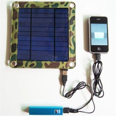 ECO MIRACLE Chargeur Solaire Universel 3 Watts et Batterie 2600 mAh