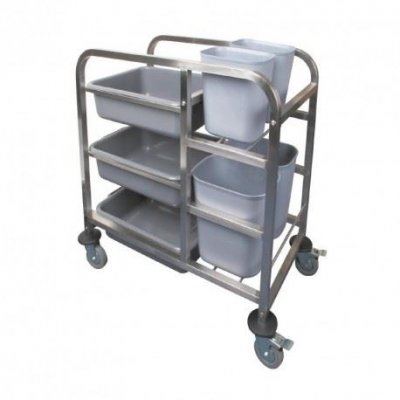 Chariot de cantine en acier inoxydable - Inox