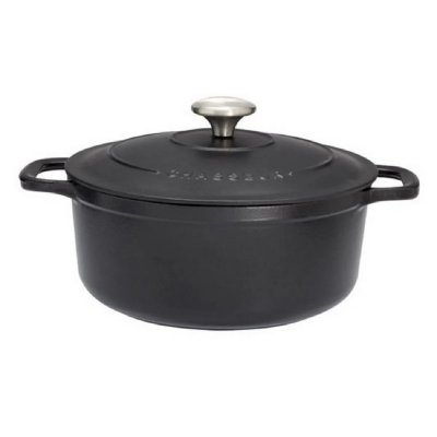 CHASSEUR  - cocotte ovale en fonte &eacute;maill&eacute;e 24cm noir - puc472801
