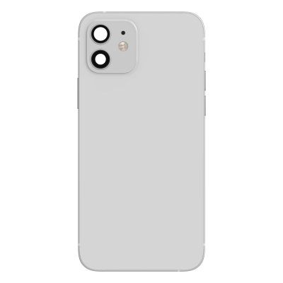  Ch&acirc;ssis Complet pour iPhone 12 Cadre central et Vitre arri&egrave;re Blanc
