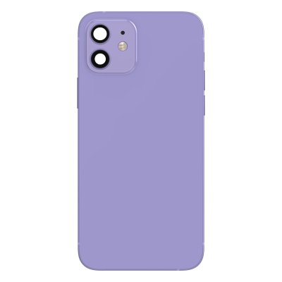  Ch&acirc;ssis Complet pour iPhone 12 Cadre central et Vitre arri&egrave;re Lavande