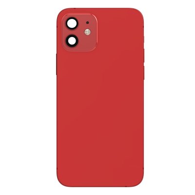  Ch&acirc;ssis Complet pour iPhone 12 Cadre central et Vitre arri&egrave;re Rouge