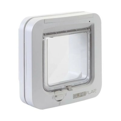 SUREFLAP Chati&egrave;re Par D&eacute;tection De Puce &Eacute;lectronique Blanc Chat - 
