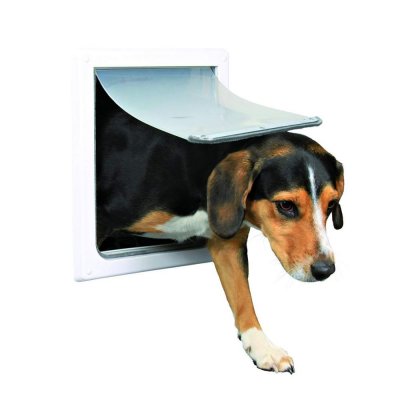 TRIXIE Chati&egrave;re pour chien blanche  2 positions Taille s&acute;m