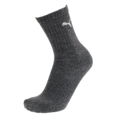 PUMA Chaussettes de tennis  Logo grisanth tripack Gris Anthracite fonc&eacute; Taille : 43