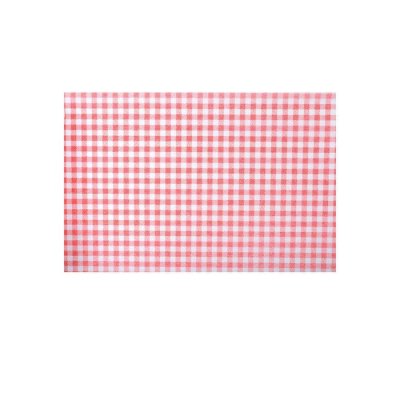 CHEMIN DE TABLE VICHY LIN R&Eacute;TRO 28 CM X 5 M  Rouge
