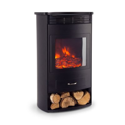KLARSTEIN Chemin&eacute;e &eacute;lectrique Bormio - Chauffage 950W 1900W thermostat - noire