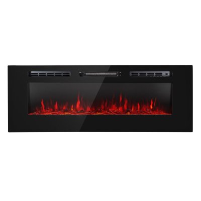 KLARSTEIN Chemin&eacute;e &eacute;lectrique - Galeras - mural et encastrable - 1800 W - LED 3 couleurs - Noir