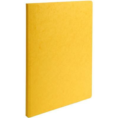 EXACOMPTA Chemise A Dos Rain&eacute; Carte Lustr&eacute;e 400gm&sup2; - 24x32cm Jaune