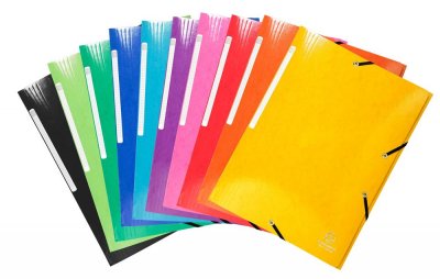 EXACOMPTA Chemise &agrave; &eacute;lastique 3 rabats  Iderama Mod&egrave;le al&eacute;atoire