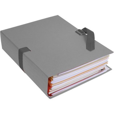 EXACOMPTA Chemise &agrave; sangle 24 x 32 cm -  - Dos 12 mm - Gris