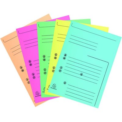 Chemise dossier 2 rabats couleurs assorties vives - Paquet de 25