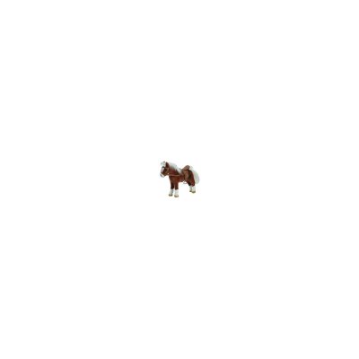 GOTZ Cheval en peluche avec selle et harnais marron de la marque 