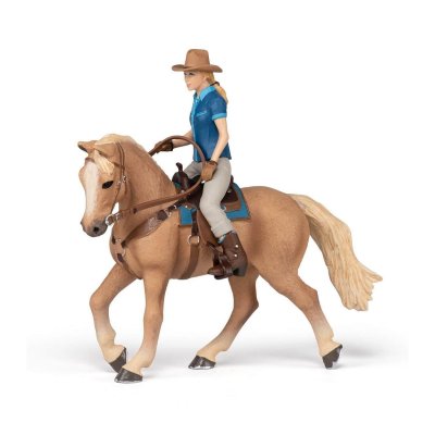 PAPO Chevaux, Poulains Et Poneys Cheval Western Et Sa Cavali&egrave;re