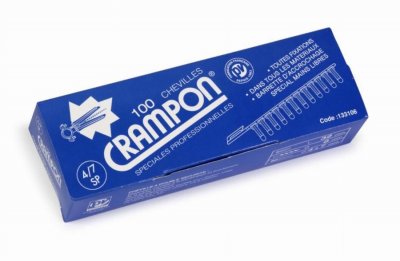 VINMER Cheville &agrave; expansion bleu - Crampon - Bo&icirc;te de 100 pi&egrave;ces - 