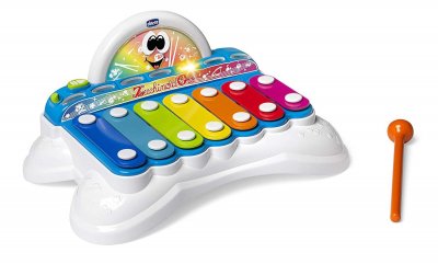 CHICCO  xylophone Flash&eacute;lectronique junior 26 cm blanc 3 pi&egrave;ces
