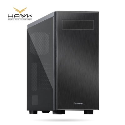 CHIEFTEC  al-02b-tg-op hawk gaming atx tower side tempered glass