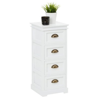 Chiffonnier LANDHAUS, 4 tiroirs, blanc 