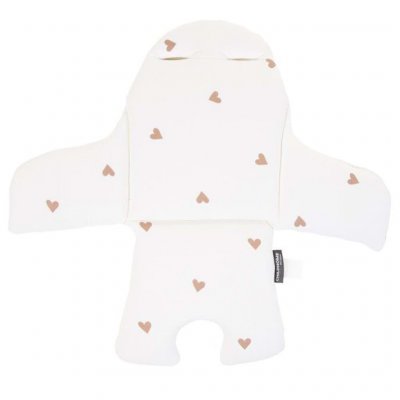 CHILDHOME  Coussin d'assise pour chaise haute b&eacute;b&eacute; Evolu Hearts