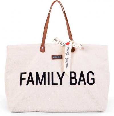CHILDHOME  Sac &agrave; langer Family Bag peluche vieux blanc