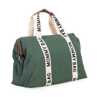 CHILDHOME  Sac &agrave; langer Mommy Bag Signatur Canvas vert