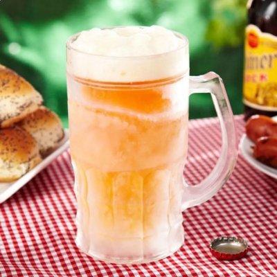 TOTALCADEAU Chope de bi&egrave;re r&eacute;frig&eacute;rante &agrave; double parois transparent