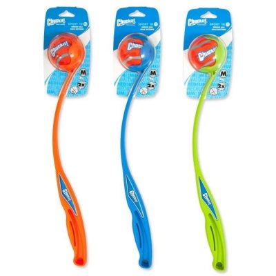 CHUCKIT ! Lanceur de balle 18M - Vert, orange ou bleu - Pour chien