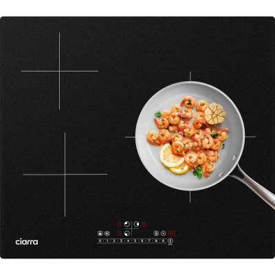  Ciarra AWBIH3B Plaque &agrave; induction 3 zones fonction Boost 6200W 60cm Noir