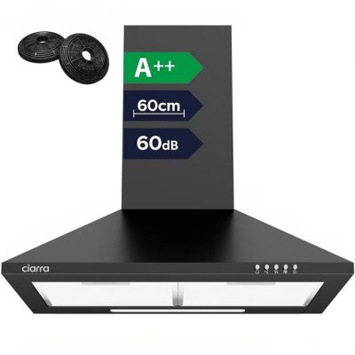 CIARRA  cbcb6201 70w 62 db 50hz acier inoxydable noir