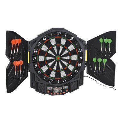 Cible jeu de fl&eacute;chettes &eacute;lectronique 27 jeux 8 joueurs haut-parleur