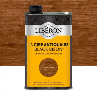 LIBERON Cire des antiquaires black bison liquide - ch&ecirc;ne fonc&eacute; - 0.5 L