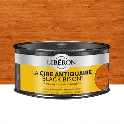  Cire des antiquaires black bison p&acirc;te - merisier fonc&eacute; - 500 mL