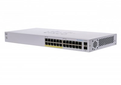 CISCO  CBS110-24PP-EU Unmanaged 24-port GE, (12 support CBS110-24PP-EU