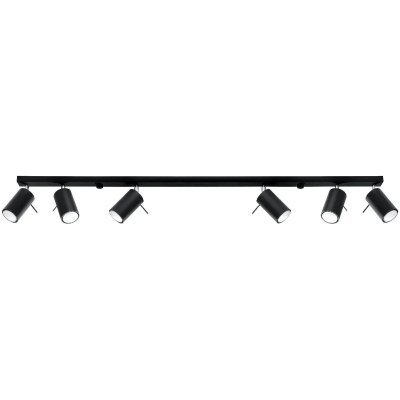 SOLLUX LIGHTING Clairage de plafond ring 6L l noir: 120, b: 8, h: 15, GU10, dimmable