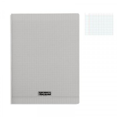  CLAIREFONTAINE Calligraphe Cahier Piqu&eacute; Polypro Gris 24 x 32 cm 96 Pages