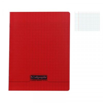 CALLIGRAPHE CLAIREFONTAINE  Cahier Piqu&eacute; Polypro Rouge 17x22 cm 96 Pages