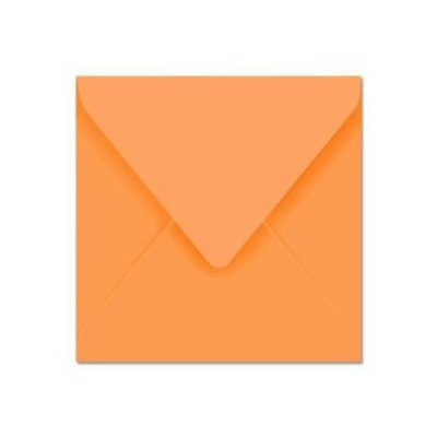 POLLEN Clairefontaine Enveloppe 120g 140x140 Cl&eacute;mentine Pqt 20
