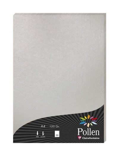 POLLEN BY CLAIREFONTAINE Clairefontaine Etui De 50 Feuilles 210x297 Argent 120g