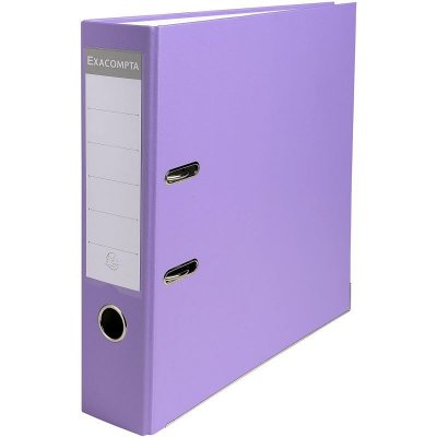 EXACOMPTA Classeur &agrave; levier A4 dos 8 cm lilas  violet