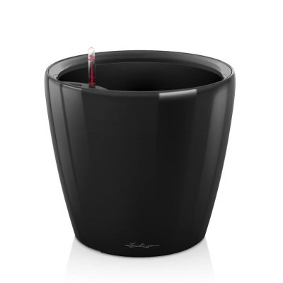 LECHUZA Classico Premium LS 21 - kit complet, noir brillant &Oslash; 21 X 20