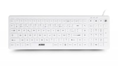 URBAN FACTORY Clavier antibact&eacute;rien filaire USB  Blanc