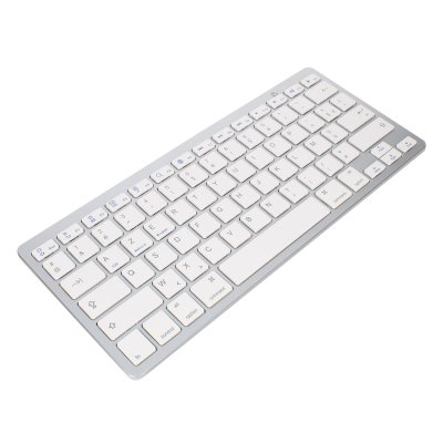 AVIZAR Clavier Bluetooth AZERTY avec 7 Raccourcis multim&eacute;dia Autonomie 30j Argent